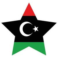 flagga av libyen. libyen flagga med design form vektor