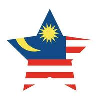 malaysiska flagga i form. flagga av malaysia i form. vektor