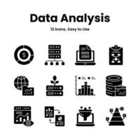 försiktigt tillverkad data analys och statistik ikoner, ladda ner detta premie vektorer lätt till använda sig av