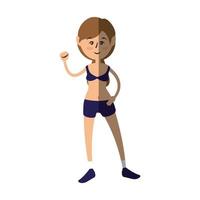 Frauen Fitness Cartoon vektor