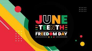 juni frihet dag mall för bakgrund, baner, kort, affisch med typografi design. afrikansk amerikan oberoende dag bakgrund, dag av frihet och frigörelse. 19 juni. vektor. vektor