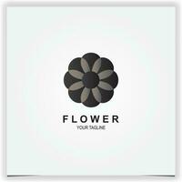 lyx svart blomma logotyp premie elegant mall vektor eps 10