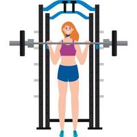 Mädchen Gewichtheben vektor