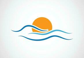 Ozean Welle Logo Design, Vektor Design Vorlage