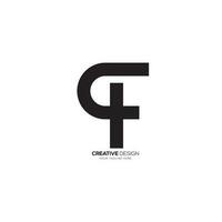 elegant form brev jfr kreativ monogram logotyp. c logotyp. f logotyp. fc logotyp vektor