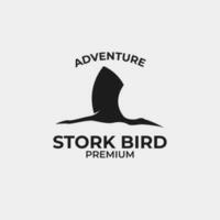 Storch Vogel Logo Design Vektor Konzept Illustration Idee