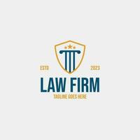 kreativ legal Säule Säule Logo Design zum Anwaltskanzlei Geschäft Vektor Konzept Illustration Idee