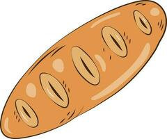 bröd korg lång baguette illustration grafisk element konst kort vektor