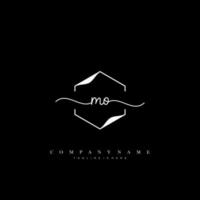 mo Initiale Brief Handschrift Logo Hand gezeichnet Vorlage Vektor Kunst, Logo zum Schönheit, Kosmetika, Hochzeit, Mode und Geschäft