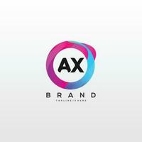 Initiale Brief Axt Logo Design mit bunt Stil Kunst vektor