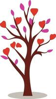Vektor Illustration von Baum mit Herz gestalten Symbol.