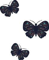 färgrik fjäril insekt naturlig dekor firande vår säsong illustration grafisk element konst kort vektor