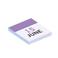 kalender påminnelse datum isometrisk ikon vektor
