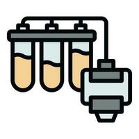 behandling biotryck ikon vektor platt