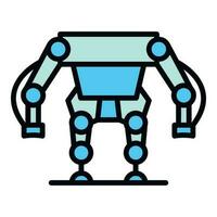 Roboter Körper Symbol Vektor eben