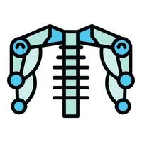 Exoskelett Hand Symbol Vektor eben