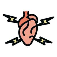 Herz Attacke Symbol Vektor eben