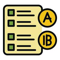 Schüler Checkliste Symbol Vektor eben