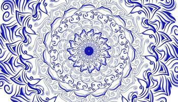 Illustration von ein Hintergrund mit ein Mandala Motiv im Blau und Schatten vektor