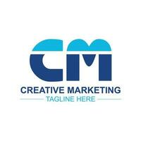 cm Brief Logo Design Bedienung vektor