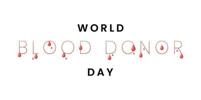 Welt Blut Spender Tag auf Juni 14. Blut Spende Konzept. geben Blut speichern Leben. Welt Blut Spender Tag Bewusstsein. Hintergrund, Poster, Banner, Flyer. Vektor Illustration.