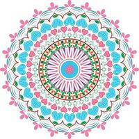 Blumen- Mandala Design Vorlage vektor