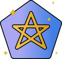 Star Hexagon Symbol im Blau und Gelb Farbe. vektor