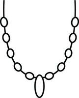 isoliert Halskette Symbol im dünn Linie Kunst. vektor