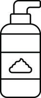 isolerat skum flaska ikon i översikt stil. vektor