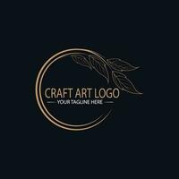 Kunst Kunst Logo Design Vorlage, Gold Blatt Logo Vektor