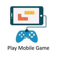 abspielen Handy, Mobiltelefon Spiel Vektor eben Symbol Design Illustration. Sport und Spiele Symbol auf Weiß Hintergrund eps 10 Datei