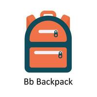 bb Rucksack Vektor eben Symbol Design Illustration. Bildung und Lernen Symbol auf Weiß Hintergrund eps 10 Datei