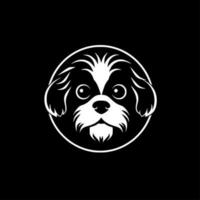 Hund - - minimalistisch und eben Logo - - Vektor Illustration