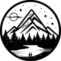 Camping - - minimalistisch und eben Logo - - Vektor Illustration