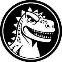 dinosaurie - minimalistisk och platt logotyp - vektor illustration