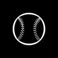 baseboll - svart och vit isolerat ikon - vektor illustration