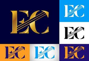 första brev e c logotyp design vektor mall. grafisk alfabet symbol för företags- företag identitet