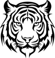 Tiger - - schwarz und Weiß isoliert Symbol - - Vektor Illustration