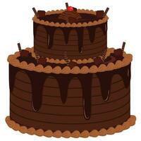 Schokolade Kuchen Vektor Illustration