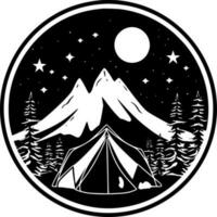 Camping, minimalistisch und einfach Silhouette - - Vektor Illustration