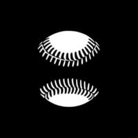 baseboll - minimalistisk och platt logotyp - vektor illustration