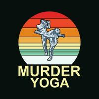 Mord Yoga Jahrgang retro komisch vektor
