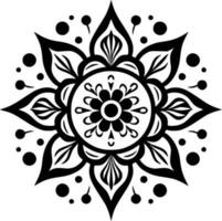 mandala, minimalistisch und einfach Silhouette - - Vektor Illustration