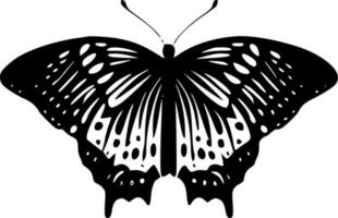 Schmetterling - - schwarz und Weiß isoliert Symbol - - Vektor Illustration