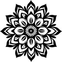 Mandala - - minimalistisch und eben Logo - - Vektor Illustration