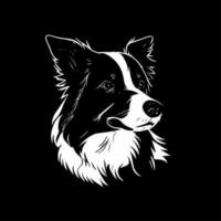 gräns collie - minimalistisk och platt logotyp - vektor illustration