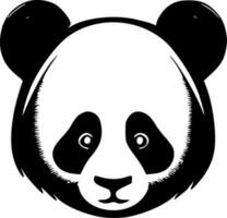 panda - minimalistisk och platt logotyp - vektor illustration