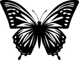 Schmetterling - - schwarz und Weiß isoliert Symbol - - Vektor Illustration