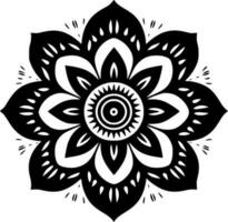 Mandala - - minimalistisch und eben Logo - - Vektor Illustration