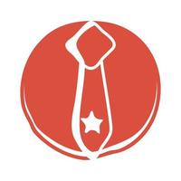 Krawatte Stern USA für 4 Juli Block Style Icon vektor